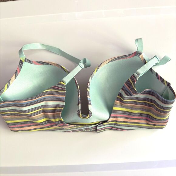 Victoria's Secret Rainbow Sherbet Lined Demi/Demi Buste Double Underwire 34C #BD - Picture 2 of 5